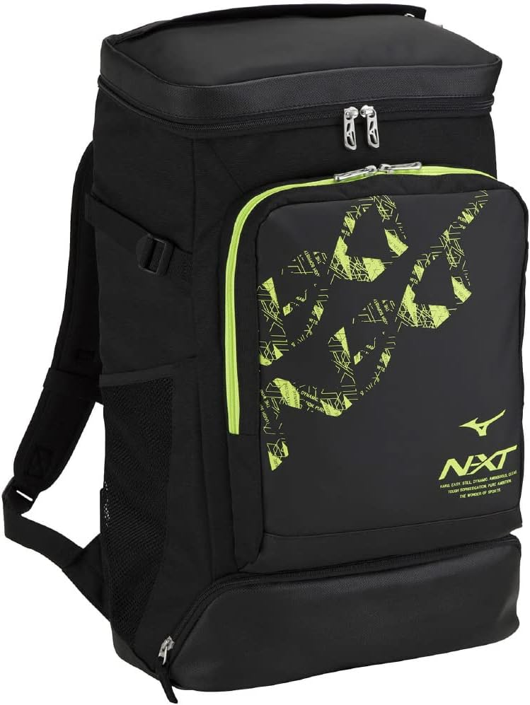 ミズノ N-XT バックパック 40L　MIZUNO MIZUNO ミズノ公式 N-XTバックパック 40L ブラック×ライム